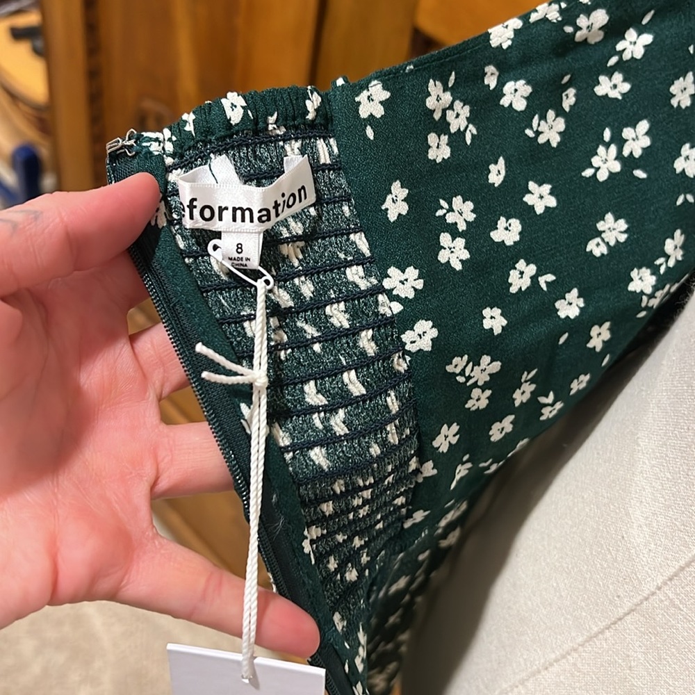 Reformation green Presley minidress - Picture 7 of 12